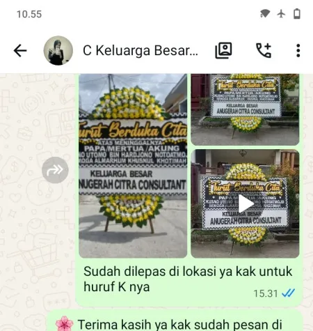 Pengiriman Papan Bunga Duka Gantar
